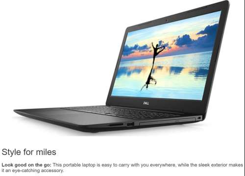 DELL Inspiron 3580: 8th Gen i7-8565U, Win11 Pro on 480GB SSD + 1TB HDD, 15.6` FHD screen