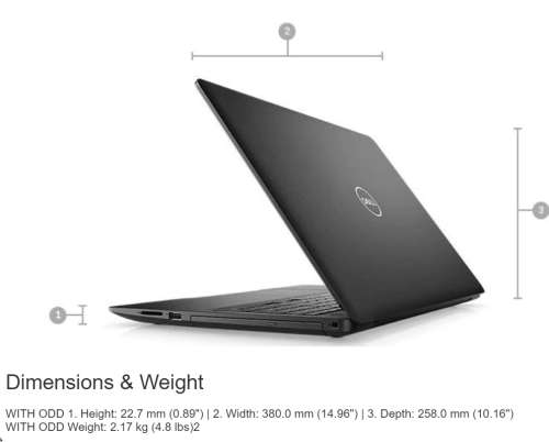 DELL Inspiron 3580: 8th Gen i7-8565U, Win11 Pro on 480GB SSD + 1TB HDD, 15.6` FHD screen