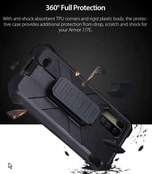 ULEFONE Armor 7 Protective Case + 2 Pcs Tempered Glass Screen Protector