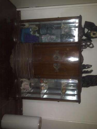 Antique Imbuia Radiogram Showcase Ball and Claw