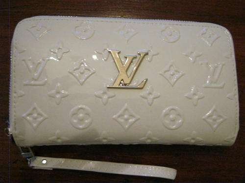LV Winter White Ladies Extra large Hold all purse/wallet with strap