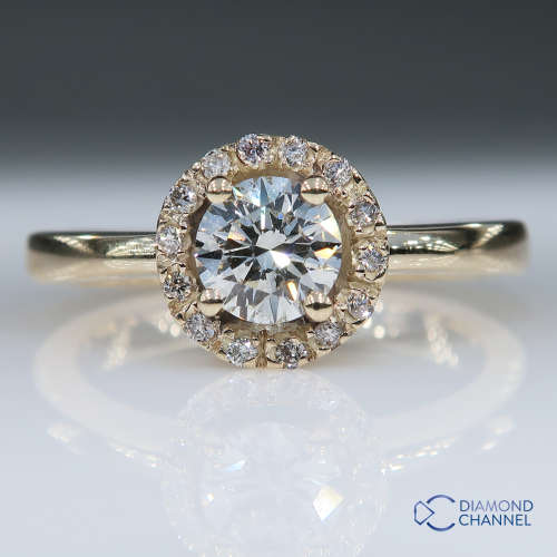 Yellow Gold Floating Halo