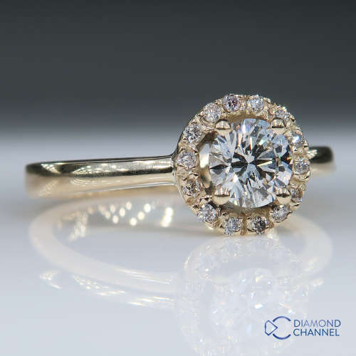 Yellow Gold Floating Halo