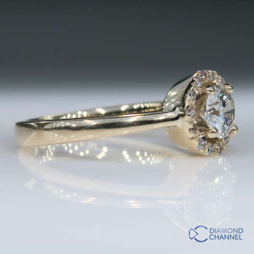 Yellow Gold Floating Halo