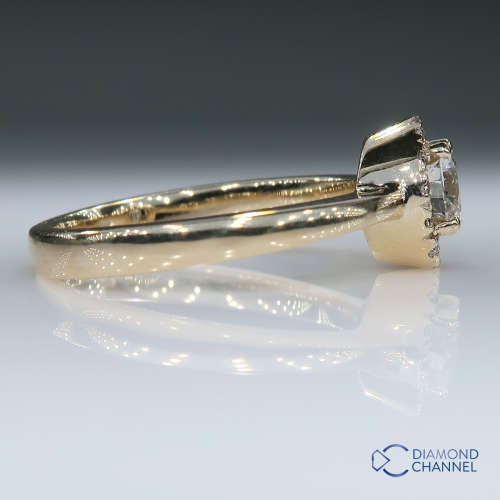 Yellow Gold Floating Halo