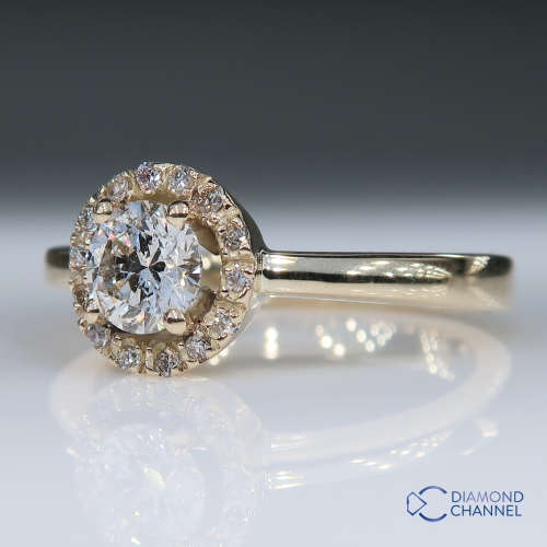 Yellow Gold Floating Halo