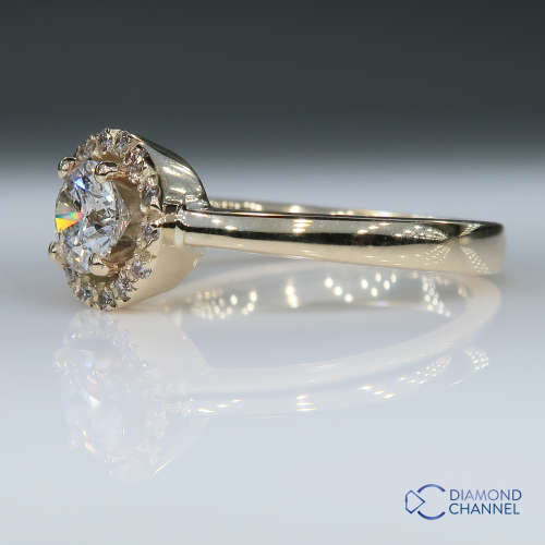 Yellow Gold Floating Halo