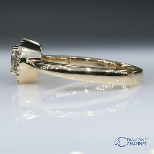 Yellow Gold Floating Halo