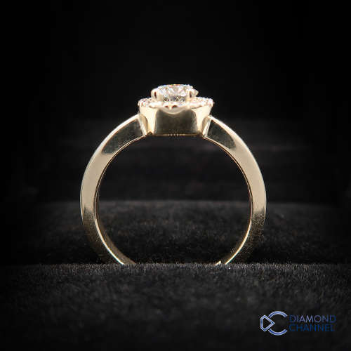 Yellow Gold Floating Halo