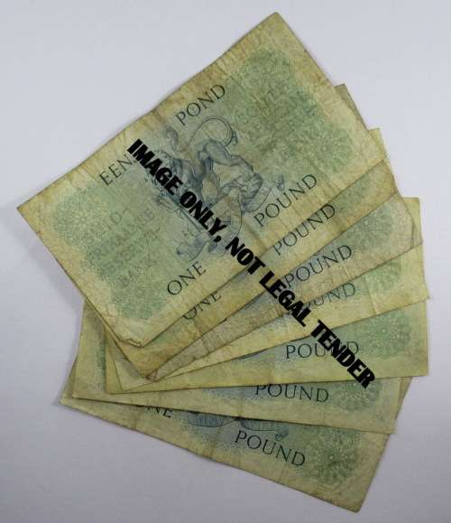 South Africa, 7, One Pound Notes, B Series