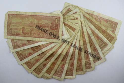 South Africa 17, One Rand notes, B Series