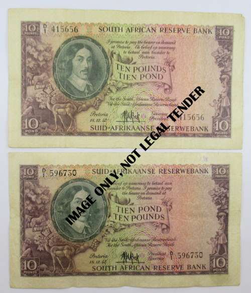 South Africa, 2 Five Pound Notes, D Series