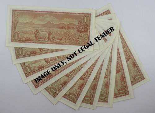 South Africa, 11 One Rand Notes, B Series, Excellent Condition