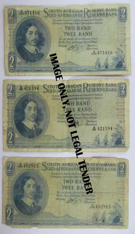 South Africa, 3, Two Rand Notes, B Series