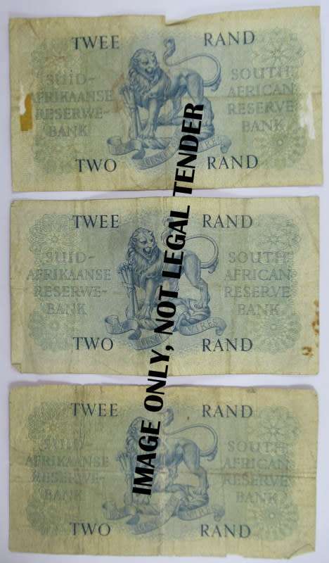 South Africa, 3, Two Rand Notes, B Series