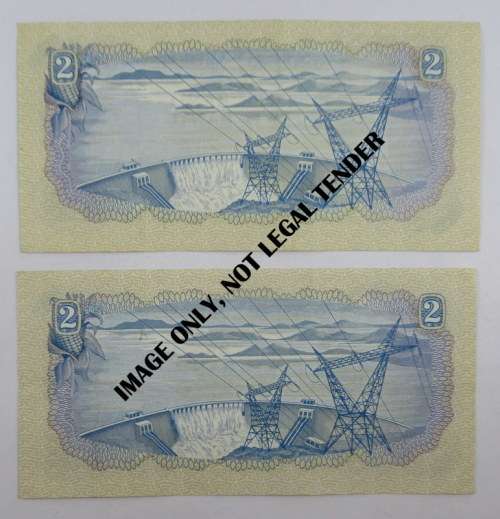 South Africa, 2, Two Rand Notes, D Series, Excellent Condition