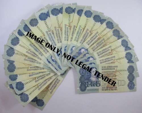 South Africa, 21, Two Rand  Notes.