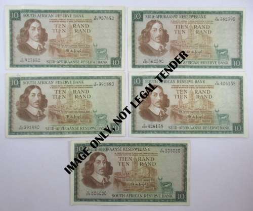 South Africa, 5, Ten Rand Notes, C Series