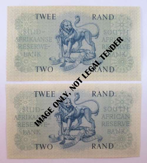 South Africa,2,  Two Rand Notes, B Series