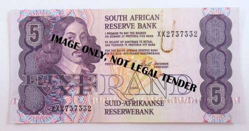 South Africa, Five Rand Replacement note, XX Series