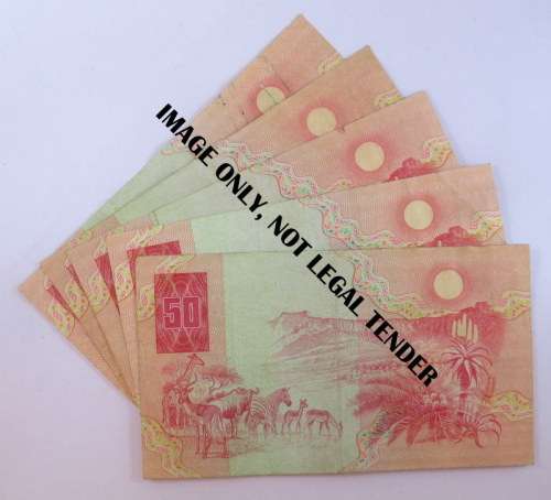 South Africa, 5, Fifty Rand Notes, AB Series