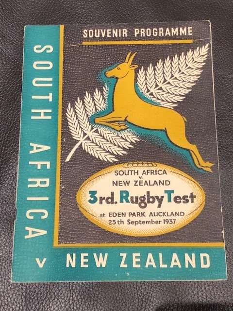 1937 Springbok rugby test program versus New Zealand