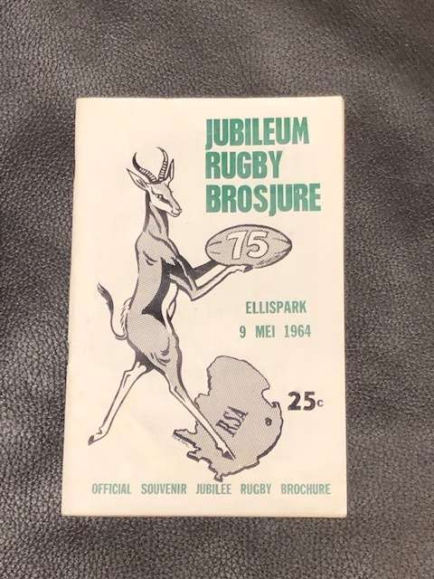 South Africa rugby program of 9 May 1964 Jubilee games