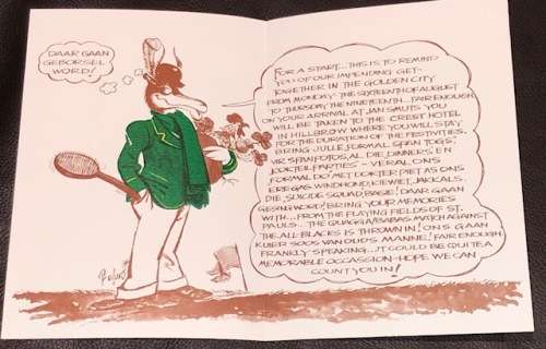 1951 South Africa rugby 25 year reunion in 1976