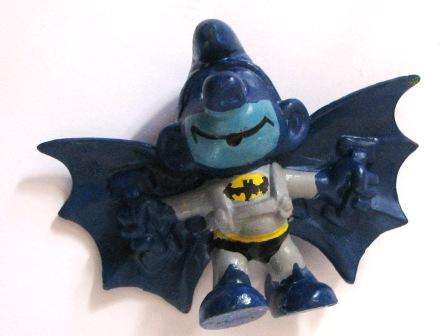 Custom Batman and Zorro Smurfs