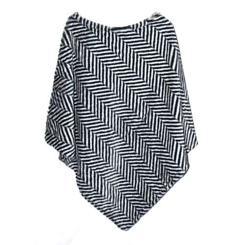 Navy and white Poncho