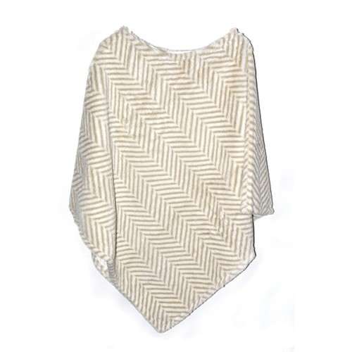 Grey and white Poncho