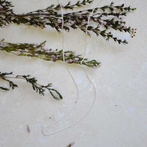 925 Sterling Silver 40cm Curb Chain up