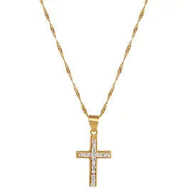 9ct Yellow Gold Cross Necklace