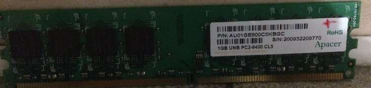 1GB DDR2 800MHZ Apacer Desktop Ram