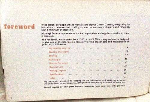 Cortina Consul Classic Collectors Owners Handbook
