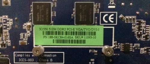 Saphire X1550 PCI Express 512MB Graphic Display Card