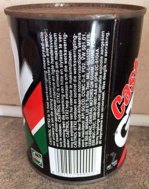 Castrol GTX2 Multivalve Engineering Collectors Item Can Of Oil