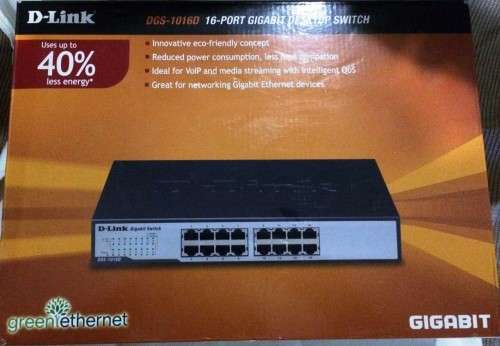 D-Link DGS-1016D 16-Port Gigabit Desktop Rackmount Switch Includes Free Shipping!