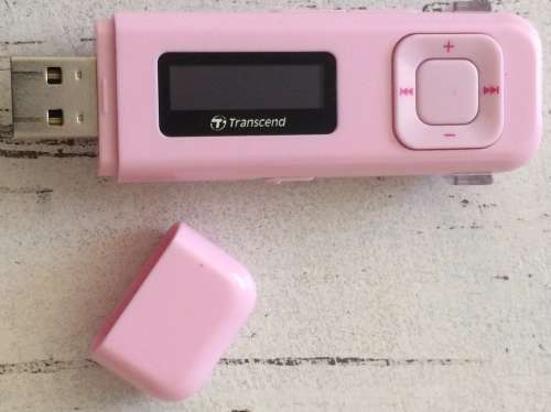 Transcend Pink 8GB USB Mp3 Player With Mic Line In and Radio Function