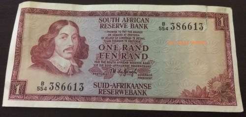 South Africa One Rand Bank Note
