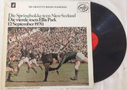 Die Springbokke Teen Nieu Seeland 4de Toets 12 September 1970 Langspeel Plaat