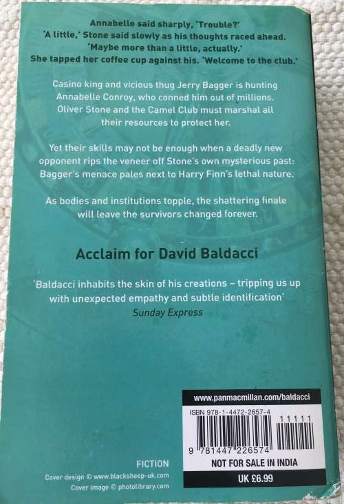 David Baldacci Stone Cold Soft Cover Book