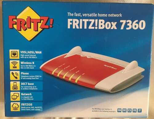 FritzBox 7360 VDSL/ADSL/PBX Versatile Modem Router Wireless Network Unit Bargain!