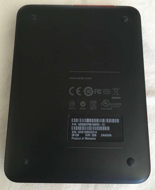 Western Digital My Passport 1TB Red External Portable Hard Drive Including Brand New USB3 Cable