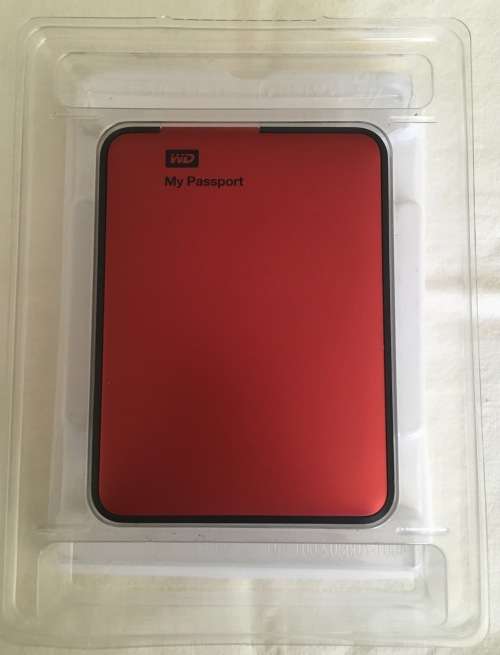 Western Digital My Passport 1TB Red External Portable Hard Drive Including Brand New USB3 Cable