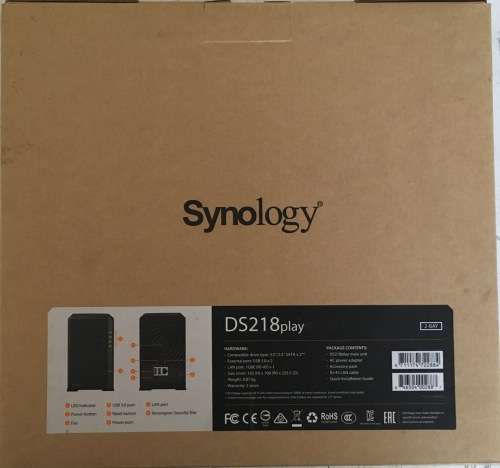 Synology DS218play 2 Bay NAS Disk Station BARGAIN BRAND NEW! (One Only)