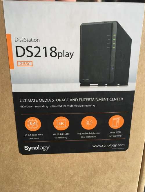 Synology DS218play 2 Bay NAS Disk Station BARGAIN BRAND NEW! (One Only)