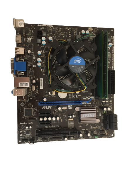MSI-H55M-E23 Motherboard Bundle (3GB Ram I3 Processor Dual Core 4 Threads)
