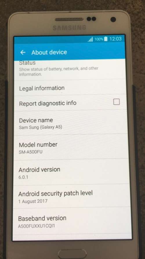 Samsung Galaxy A5 Phone Including original Charger And Holder - FREE SHIPPING!