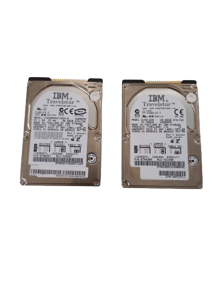 Set Of 2 IBM Travelstar IDE Laptop Hard Drives